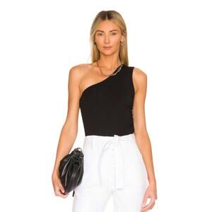 NWT! Bobi Los Angeles One Shoulder Shirred Top - Size Small